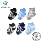 Thick 100% Cotton Toddler No Show Socks With Grips