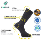 Mid Calf Business Copper Infused Socks Solid Lightweight Athletic Socks