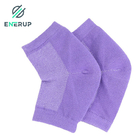 Purple Hygroscopic Toeless Spa Socks Sleeping Socks For Moisturizing Feet