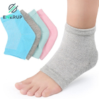 Pink Women Gel Heel Foot Moisturizing Socks For Dry Feet