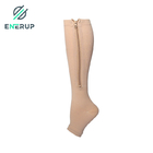 Spandex 15mmHg Zipper Medical Compression Socks With Open Toe