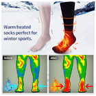 Battery Electric Heated Socks Waterproof All Weather Mid Length Sock With Hydrostop