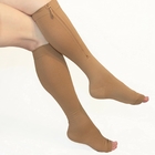 Anti Embolism Medical Compression Knee Highs Zipper 20-30mmhg Open Toe