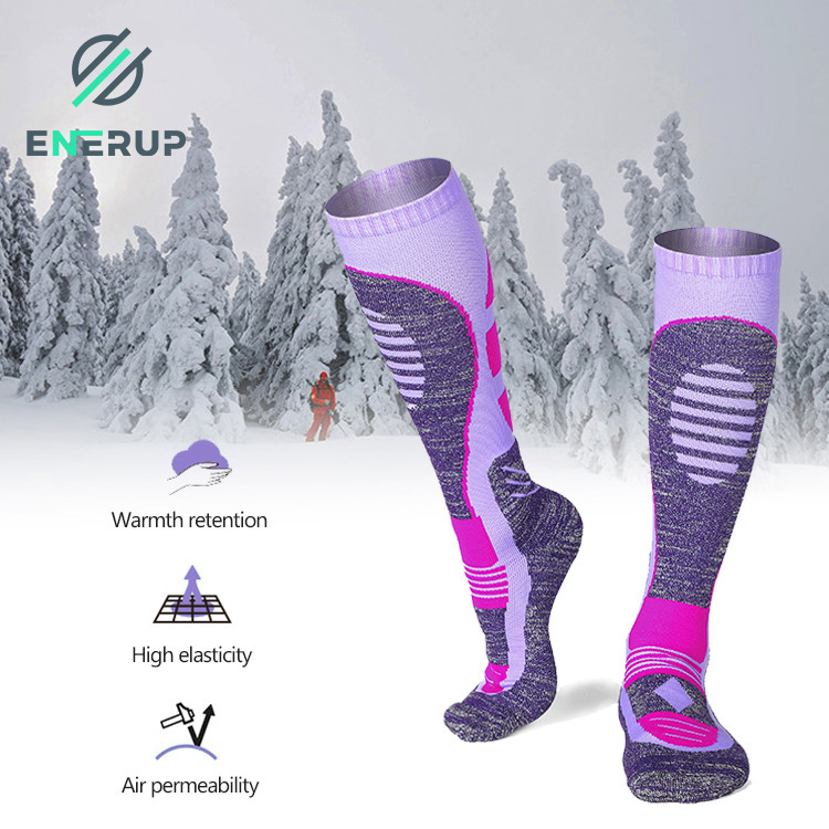 Skiing Women'S Merino Wool Knee High Socks