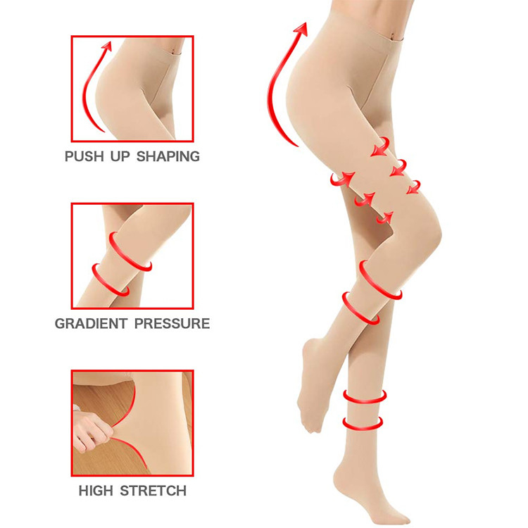 Womens 20-30mmhg Medical Compression Leggings For Varicose Veins