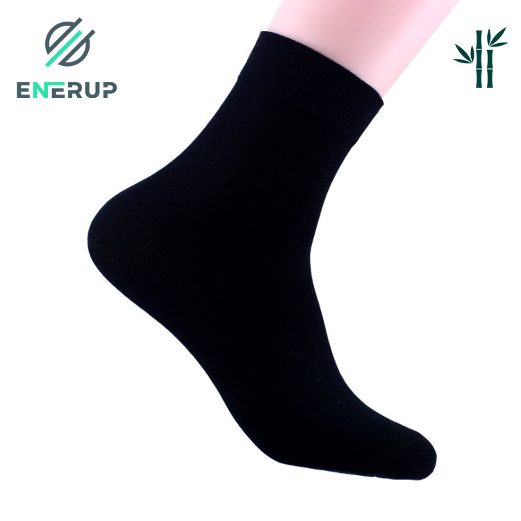 Enerup 80% Bamboo Cotton Socks Men'S Reinforced Heel Socks