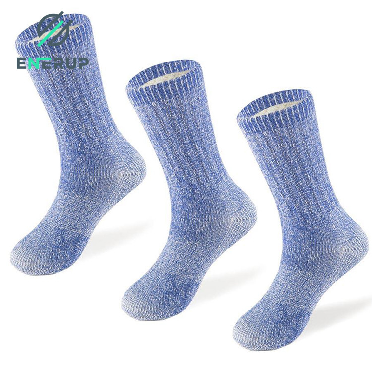 Enerup Antibacterial Childrens Merino Wool Socks S M L Size Blue