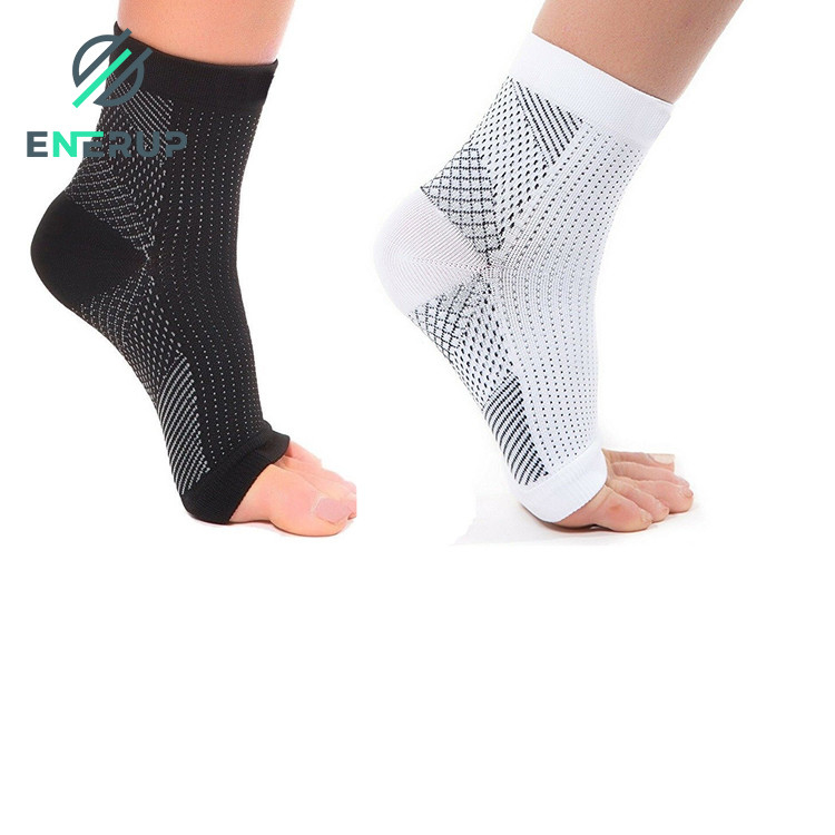 White Football Ankle Compression Socks XL Toeless Support Socks