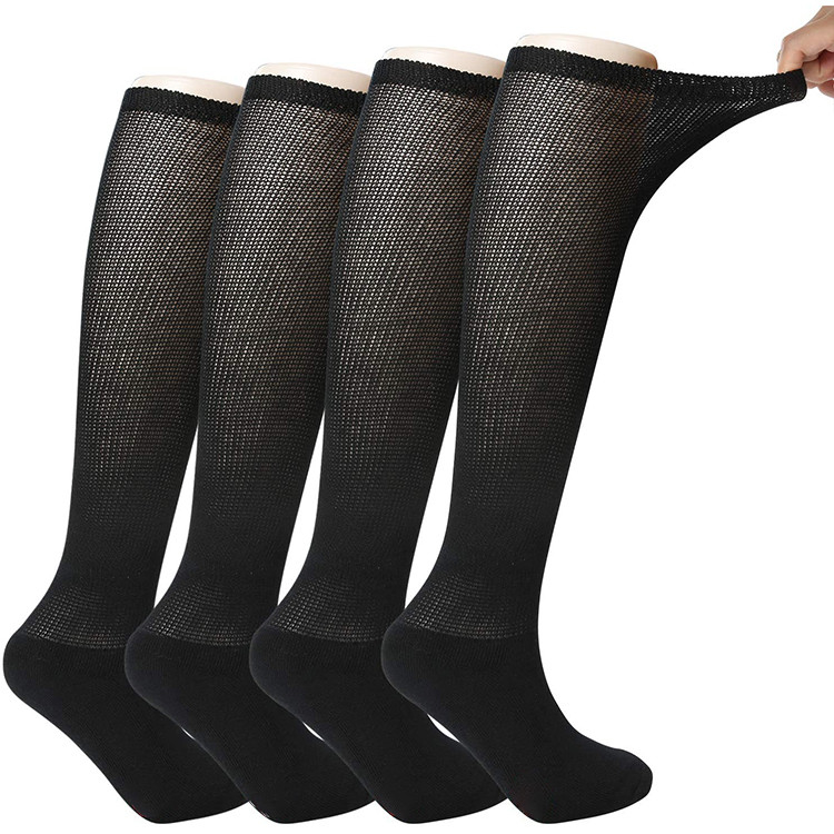 Warm Loose Fit Diabetic Socks Bamboo Diabetic Knee High Stockings