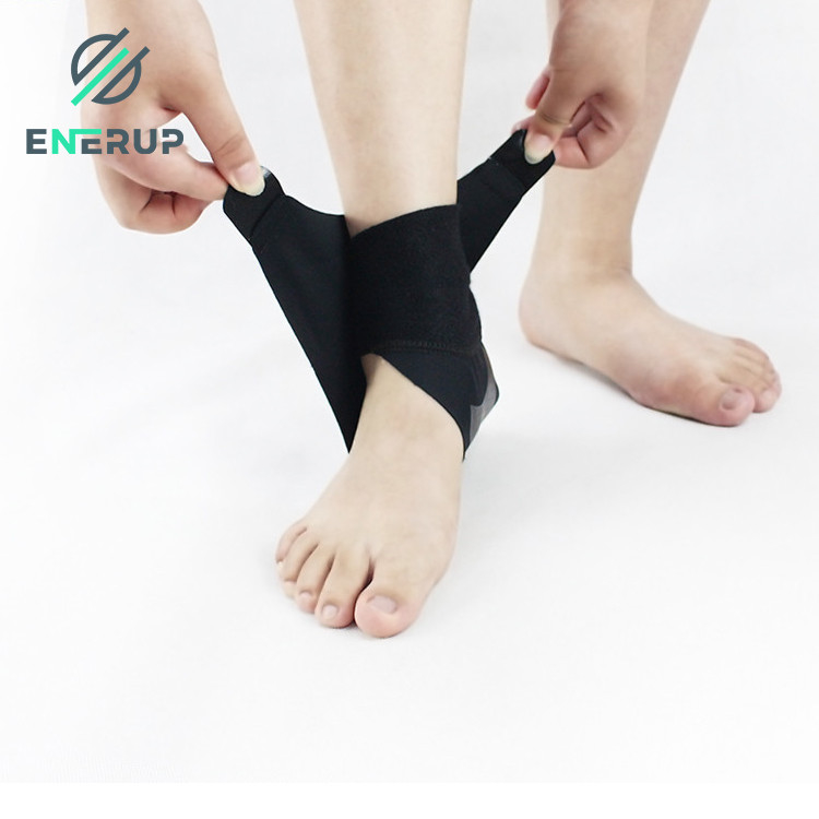 Black Antibacterial Unisex Ankle Compression Sleeve For Arthritis