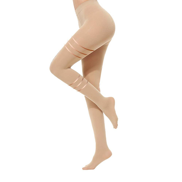 30mm High Waist Compression Pantyhose Women'S Plus Size Support Pantyhose